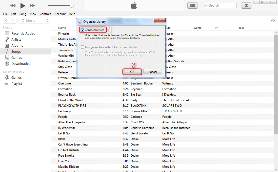 Move itunes library to external drive