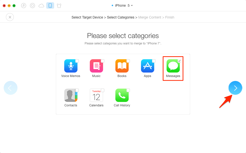 How to Transfer Messages from iOS 8/9 to iOS 10 – Step 4