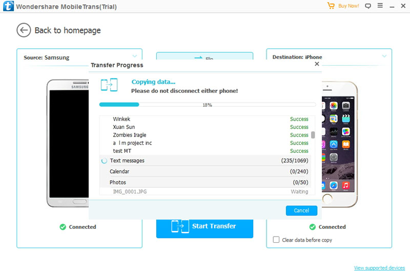How to Transfer Music from Android to iPod – Step 3