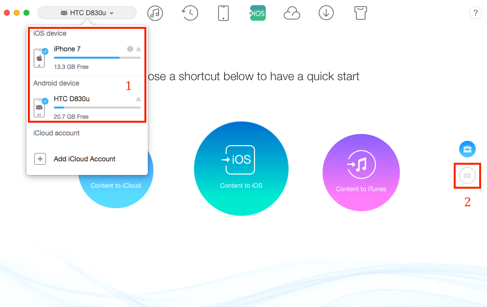 How to Transfer Music from HTC to iPhone – Step 1