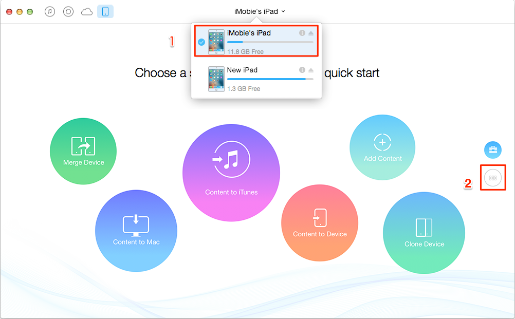 How to Transfer Music from iPad to iPad – Step 1