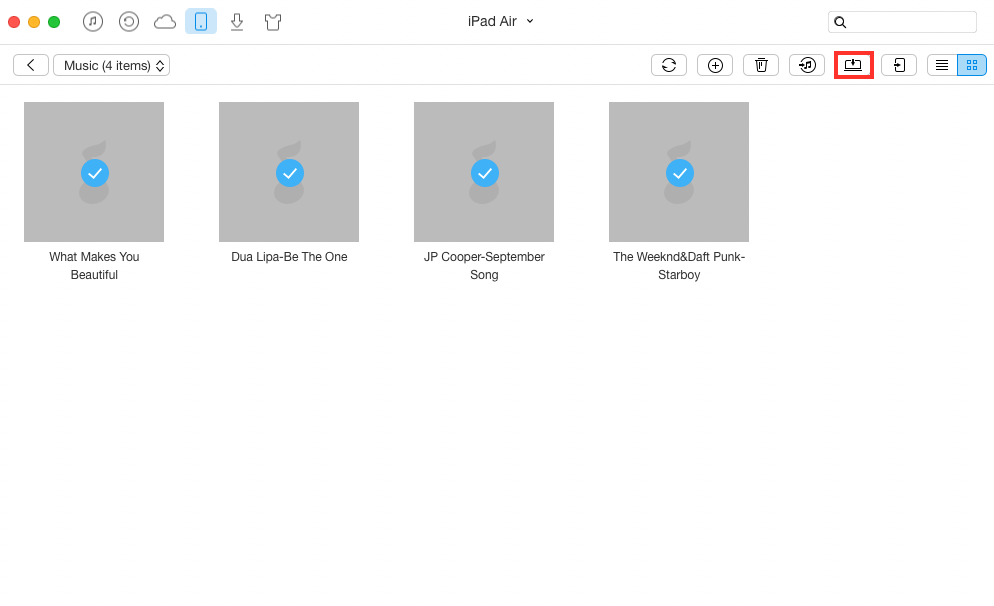 How to Transfer Music from iPad to Mac with AnyTrans - Step 3