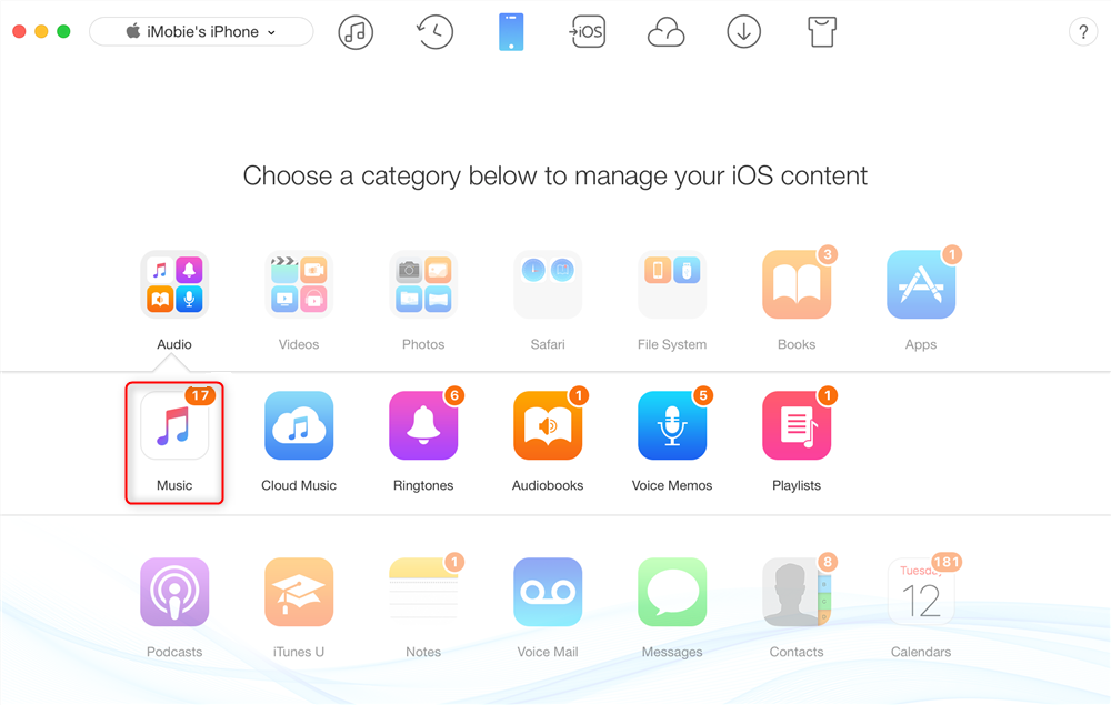 How to Transfer Music from Old iPhone to iPhone 6/6s (Plus) – Step 2
