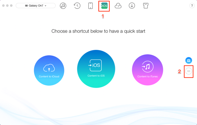 How to Transfer Music from Samsung to iPhone with Ease – Step 2