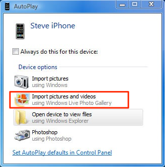 How to Transfer Photos from iPhone to Computer via AutoPlay