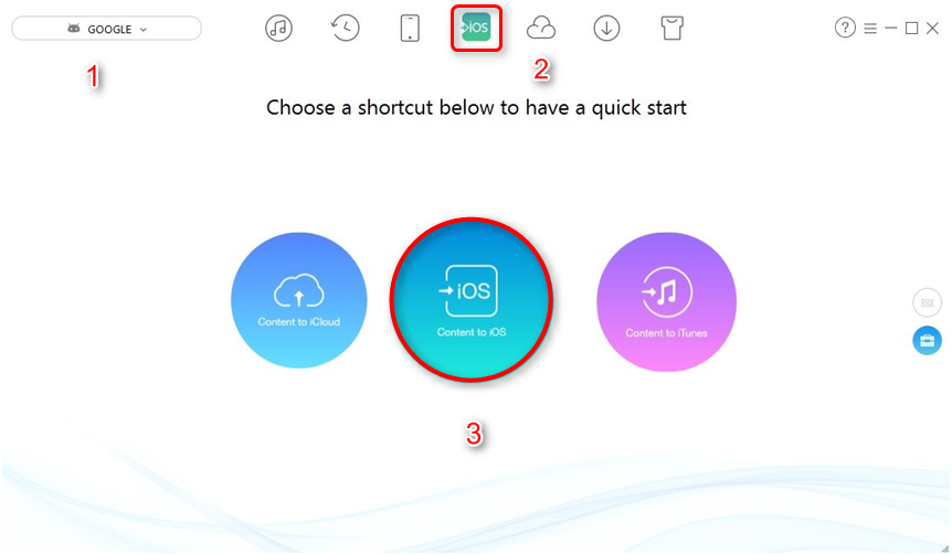 How to Transfer Photos from Android to iPhone - Step 1