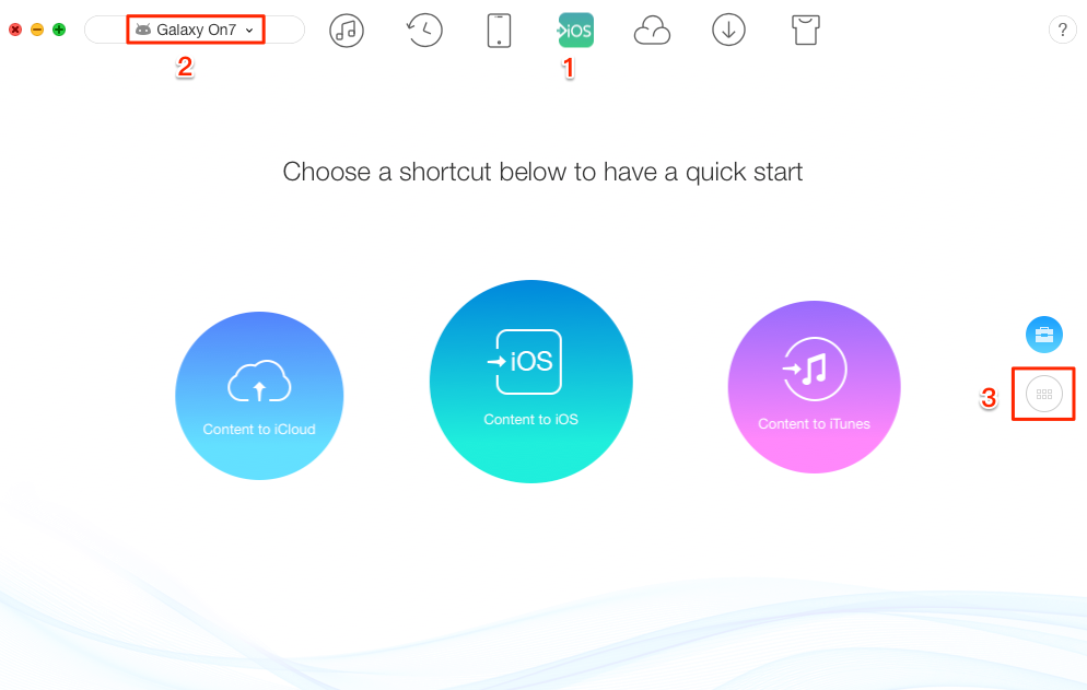 How to Transfer Photos from Android to iPhone X/iPhone 8 (Plus) – Step 1
