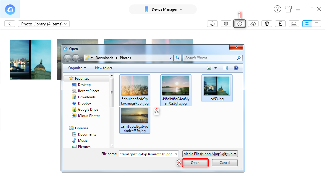 How to Transfer Photos from Dell Laptop to iPhone with AnyTrans - Step 3