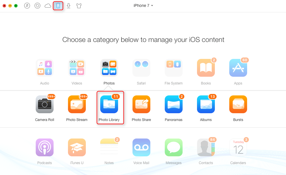 How to Transfer iPhone Photos to Mac with AnyTrans - Step 2