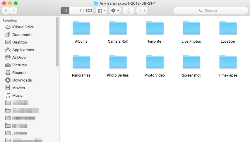Exportez toutes les photos d'iPhone vers Mac avec AnyTrans pour iOS - Étape 3