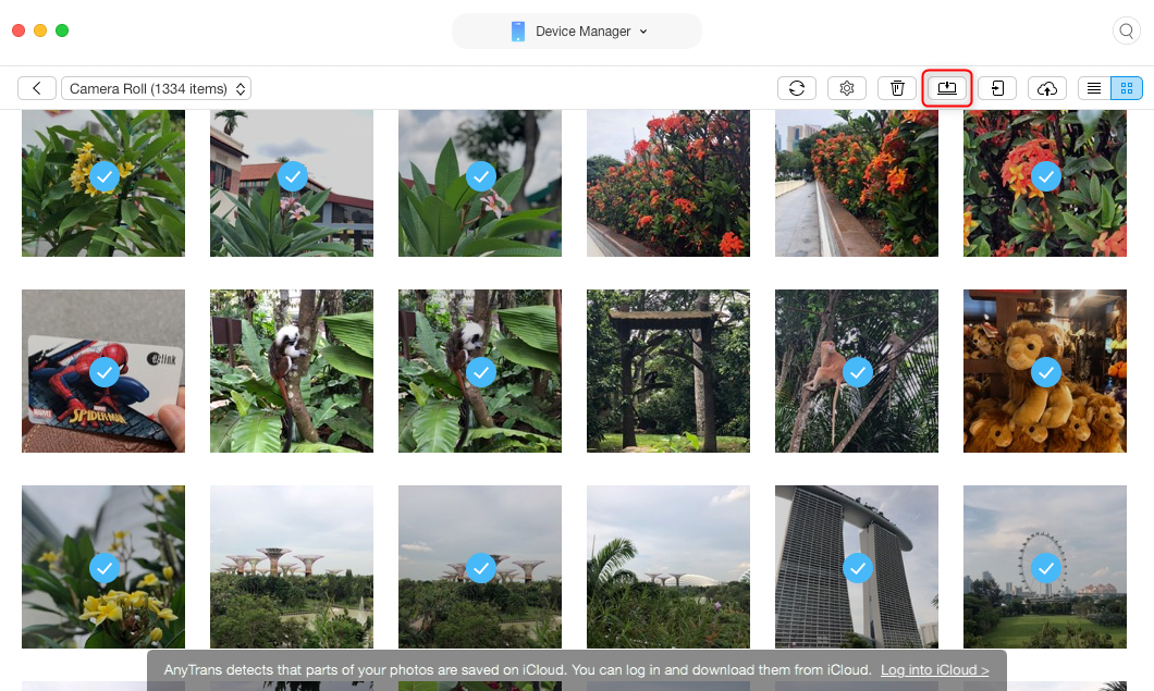 Transférer des photos sélectionnées ou multiples de l'iPhone vers le Mac avec AnyTrans - Étape 3