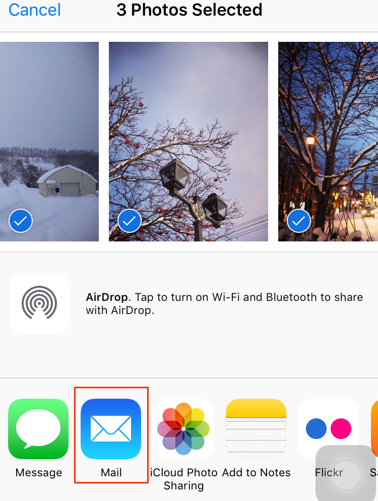 Send Photos from iPhone to Mac with Email
