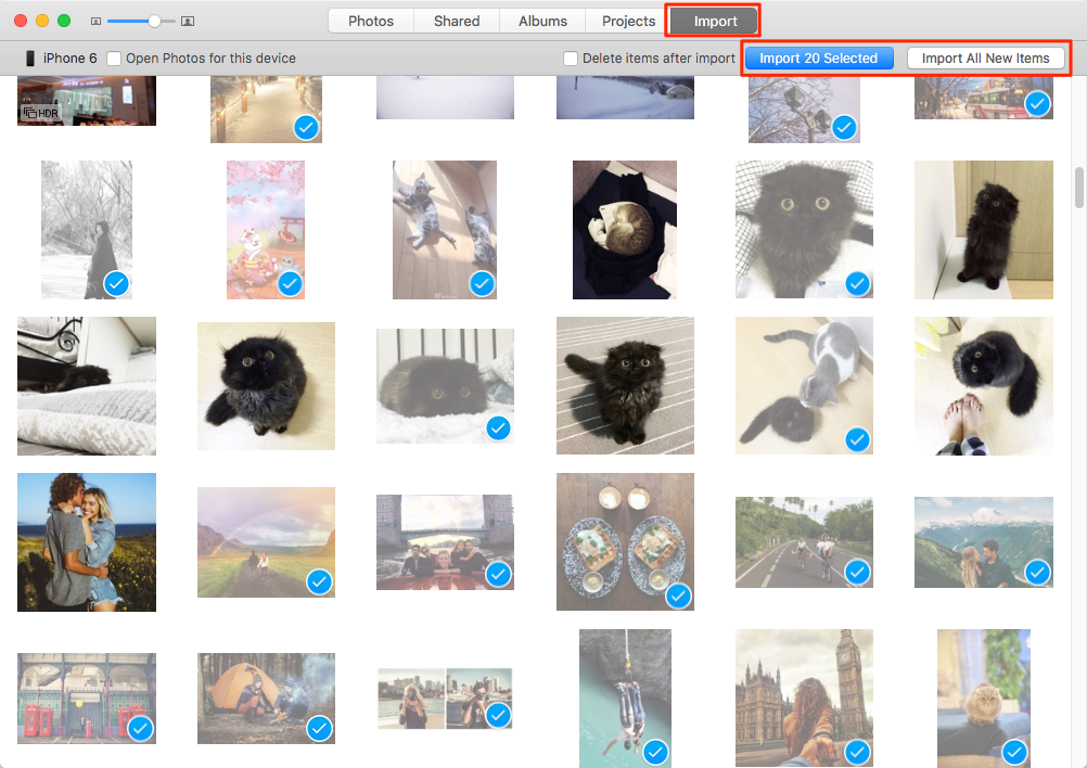 how to import photos from iphone to mac