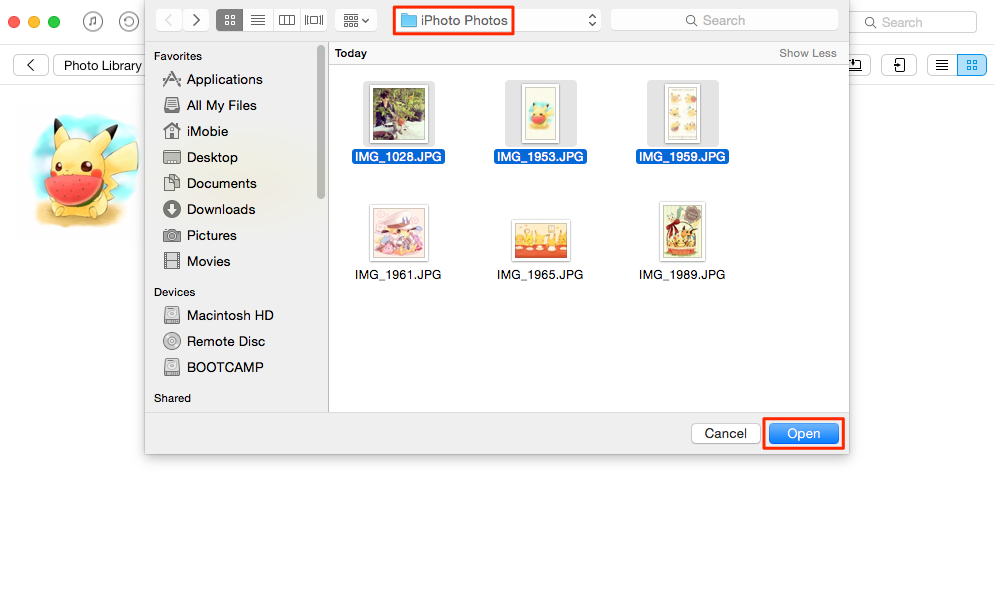 import photos from ipad to mac without iphoto