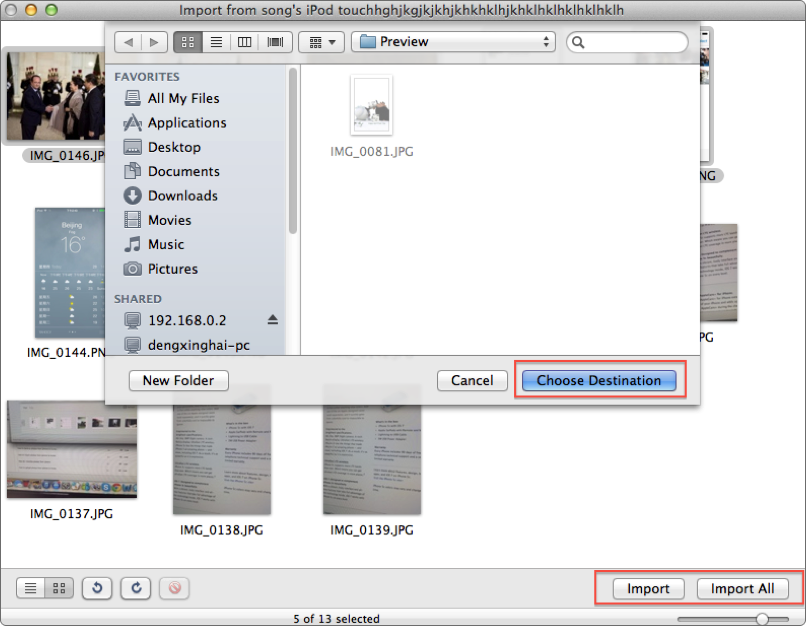 preview mac os share column