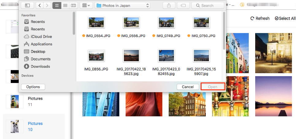 how to send photos from laptop to iphone