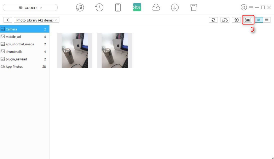 How to Transfer Photos from Sony Xperia to iPhone - Step 2