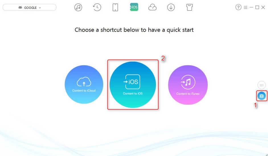 How to Transfer All Photos from Sony Xperia to iPhone - Step 1