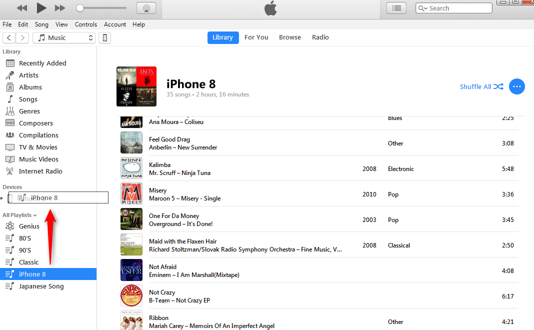 How to Transfer Playlists from iTunes to iPhone 8 (Plus)/X