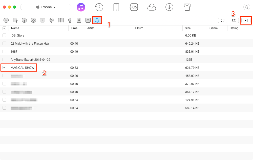 Transfer Ringtones from iTunes to iPhone 7 with AnyTrans