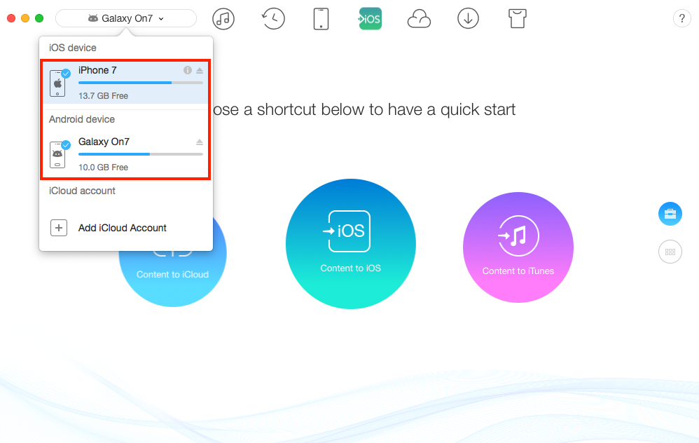 Transfer Ringtones from Samsung to iPhone – Step 1