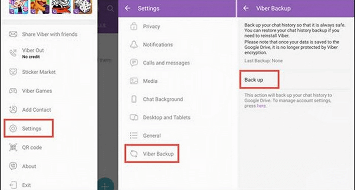 Export Viber Messages to Android Phone