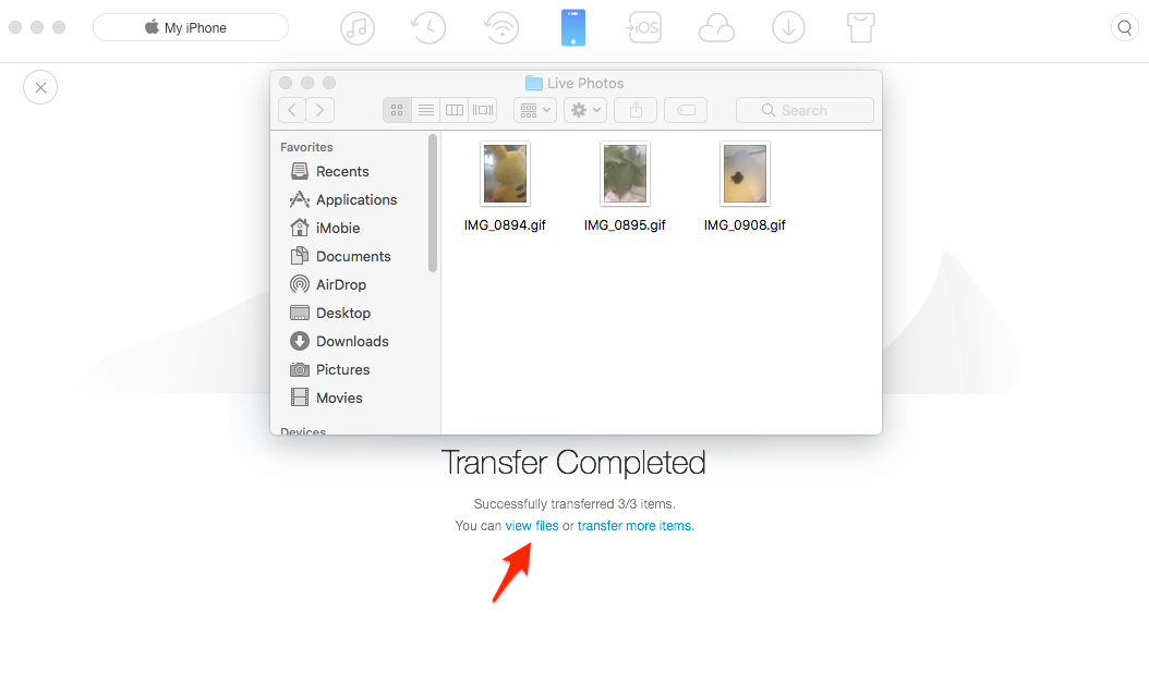 How to Make Live Photo into GIF with AnyTrans – Step 5