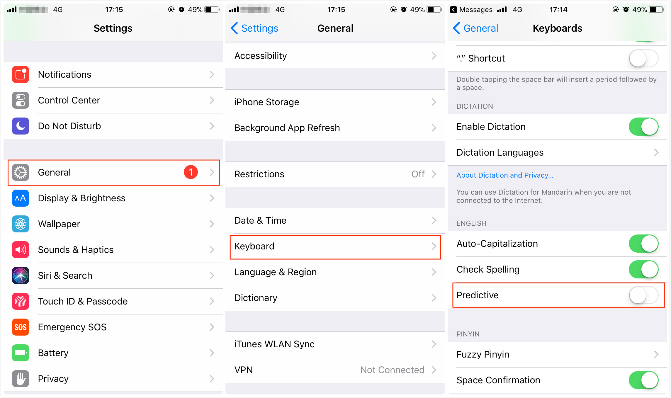 How to Disable Predictive Text from Settings