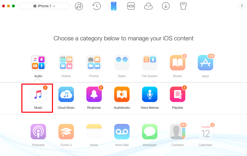 How to Backup iPhone Files to Computer - Step 2
