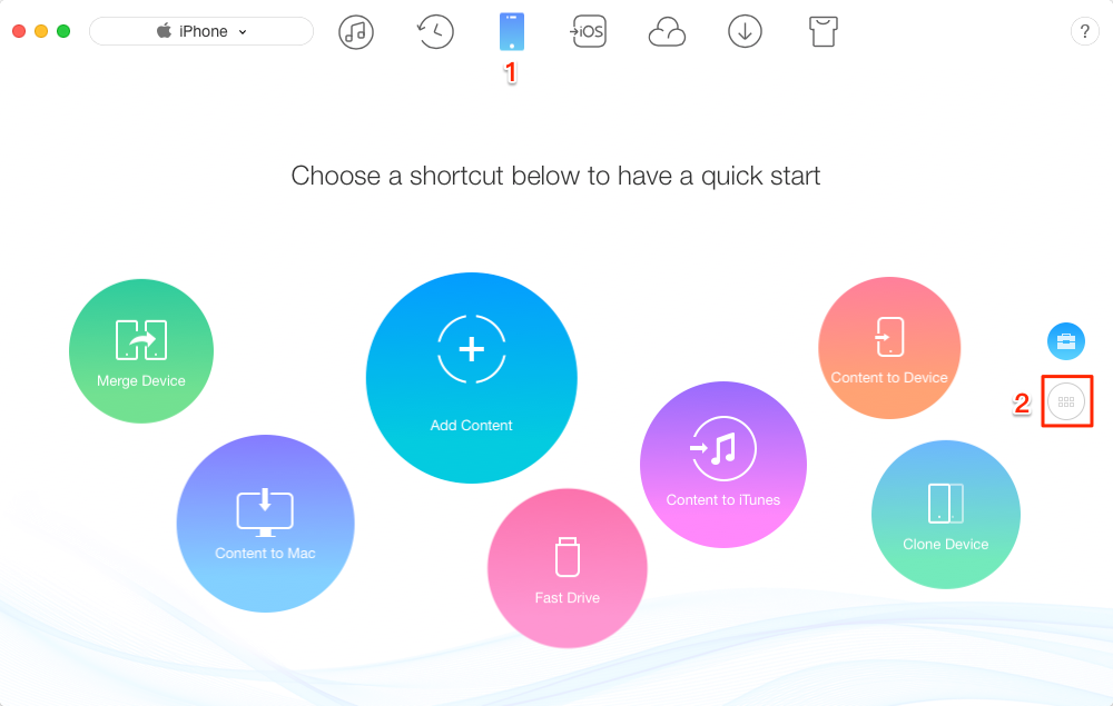 How to Transfer Data from iPhone to iPhone/iPad/Mac – Step 1