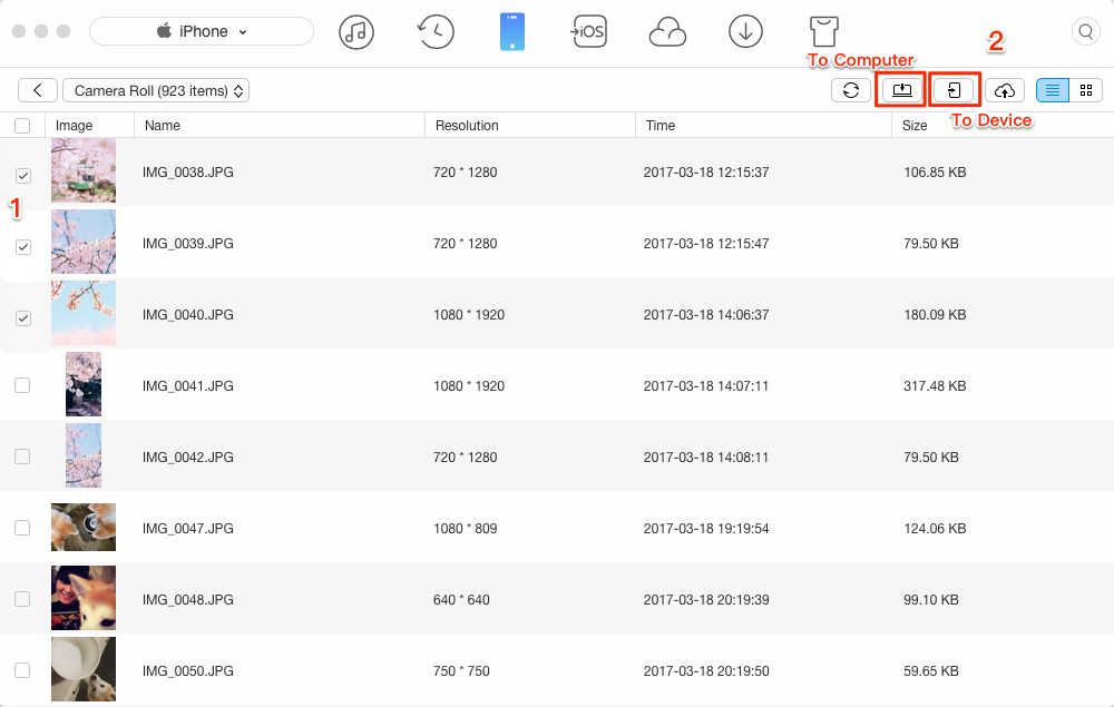 How to Transfer Data from iPhone to iPhone/iPad/Mac – Step 3