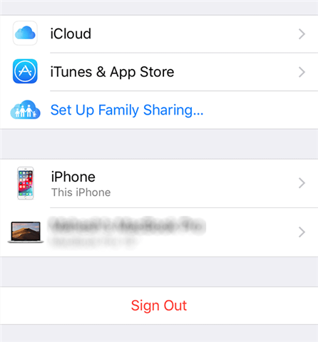 Log out of iCloud on the iPhone