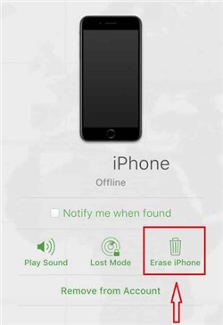 Select Erase iPhone