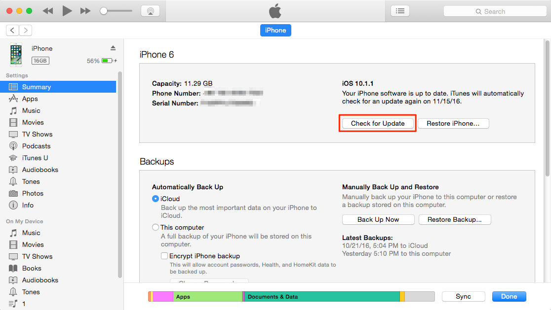 How to Update iPhone with iTunes – Step 3