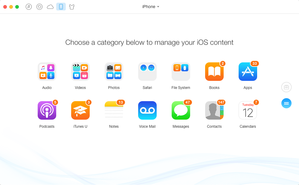 Manage iPhone/iPad/iPod Content with AnyTrans