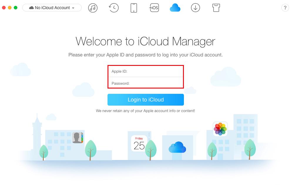 How to Upload Photos from iPhone 8/X to iCloud with AnyTrans - Step 1
