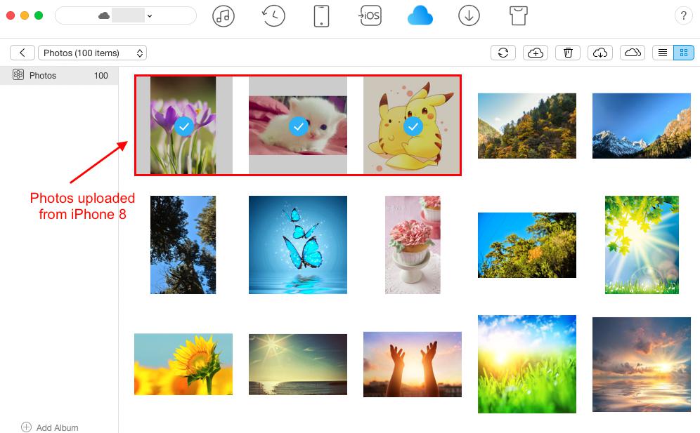 Check Uploaded Photos in iCloud with AnyTrans
