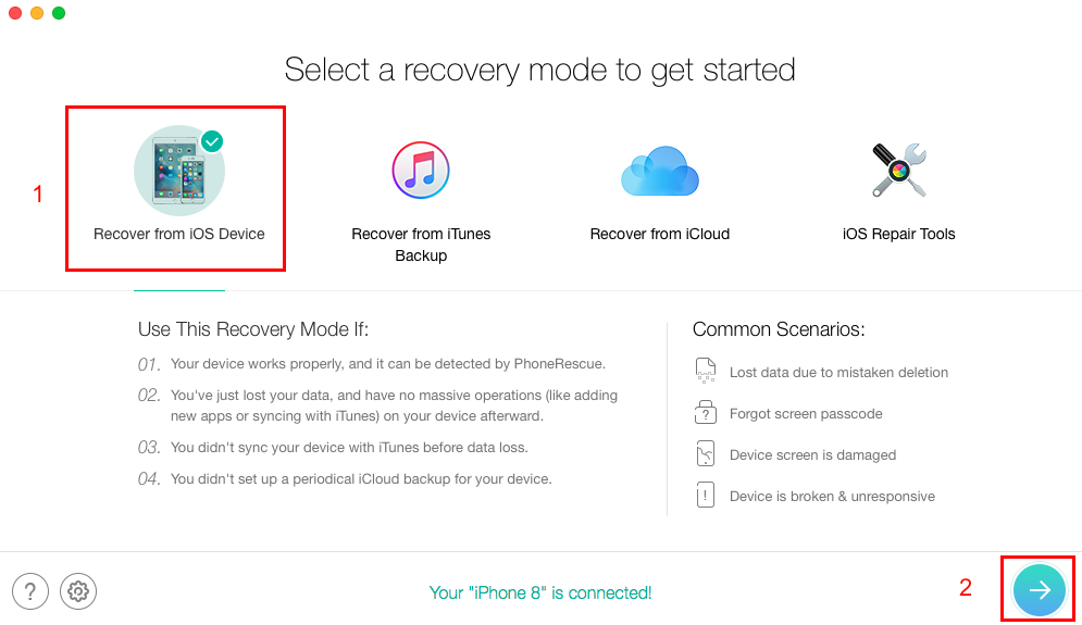 How to Recover Deleted Messages/iMessage from iPhone X – Step 1