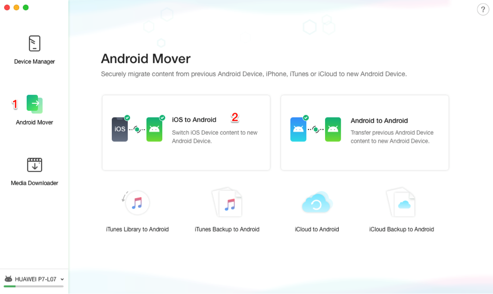 How to Transfer Music from iPhone to Android - Step 2