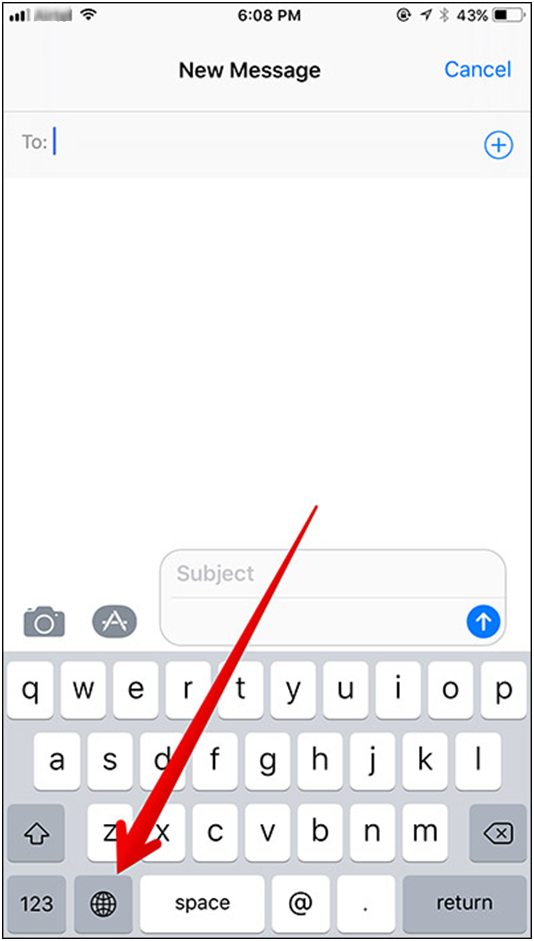 How to Use One-Handed Quicktype Keyboard on iPhone in iOS 11 - Step 2