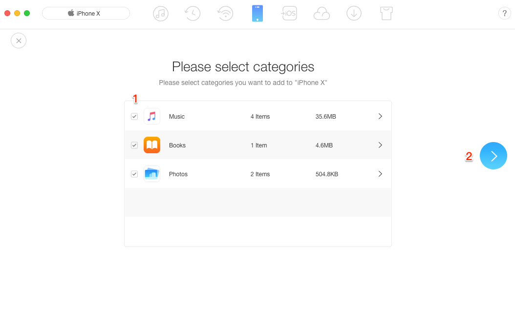 How to Transfer Files from Computer to iPhone X – Step 3