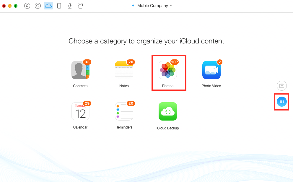 View iCloud Photo Library on Computer with AnyTrans - Step 2