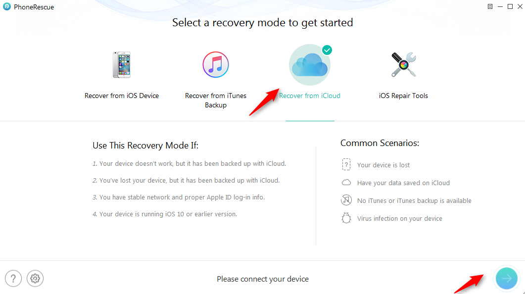 How to View iCloud Backup Photos - Step 1