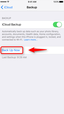 Backup Photos to iCloud via iCloud Backup