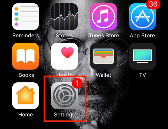 Launch Settings on iPhone