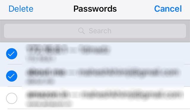 Delete passwords in Safari for iPhone