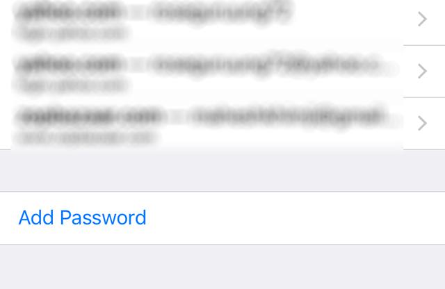 Add a new password to Safari for iPhone