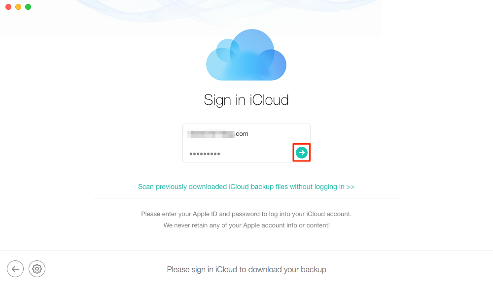 How to Access and View Text Messages in iCloud with PhoneRescue – Step 1