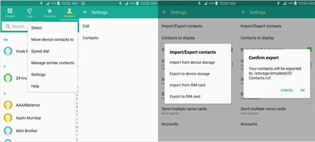 How to Transfer Contacts from Samsung to Samsung via vCards