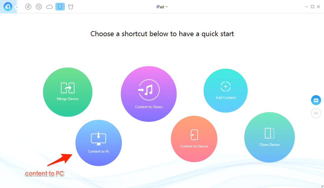 How to Transfer Data from iPad to Computer – Step 1
